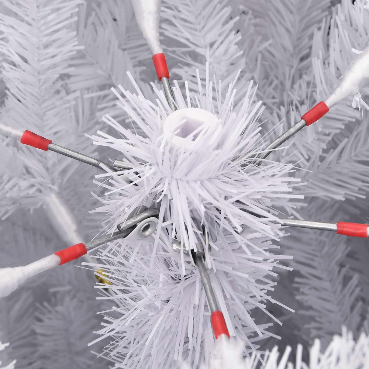 Artificial Christmas Tree White 180 cm PVC and Metal