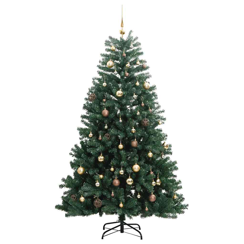 Artificial Hinged Christmas Tree with 300 LEDs & Ball Set 180 cm