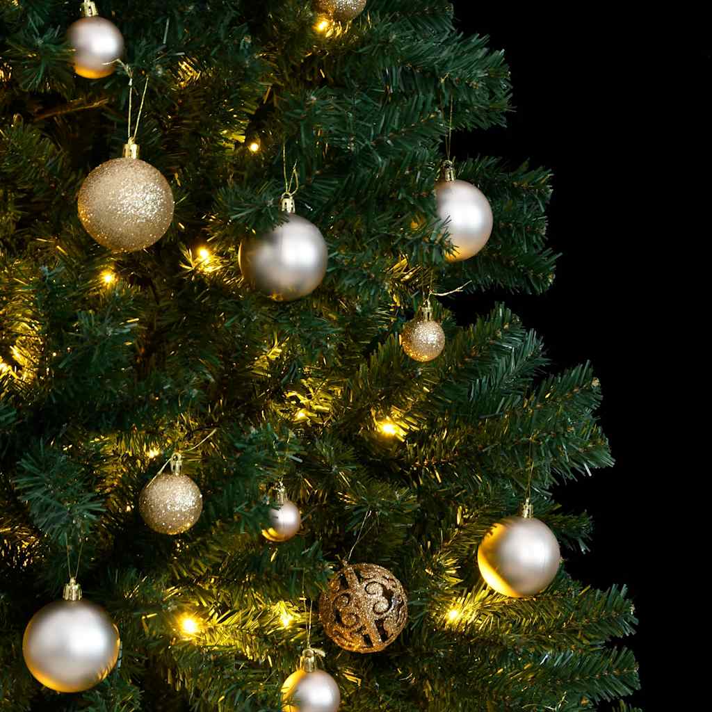 Artificial Hinged Christmas Tree with 300 LEDs & Ball Set 210 cm