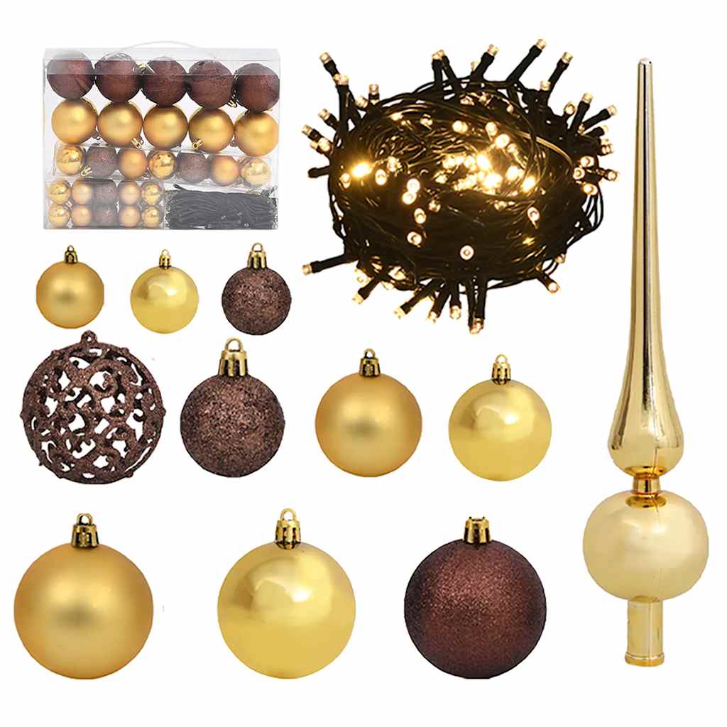 Artificial Hinged Christmas Tree with 150 LEDs & Ball Set 150 cm