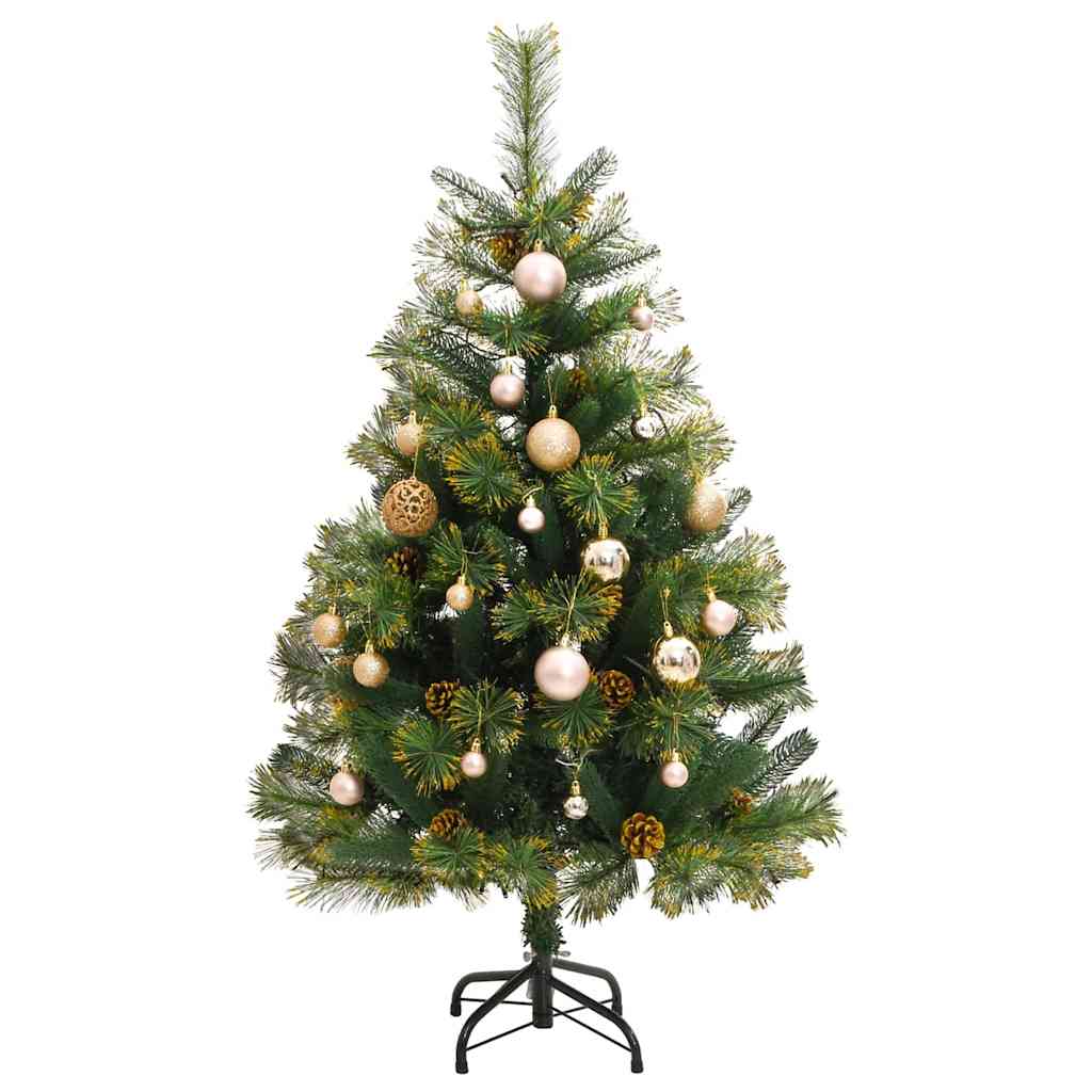 Artificial Hinged Christmas Tree with 150 LEDs & Ball Set 120 cm