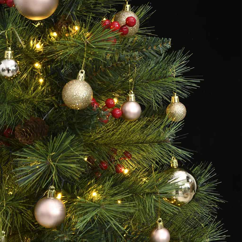 Artificial Hinged Christmas Tree with 150 LEDs & Ball Set 120 cm
