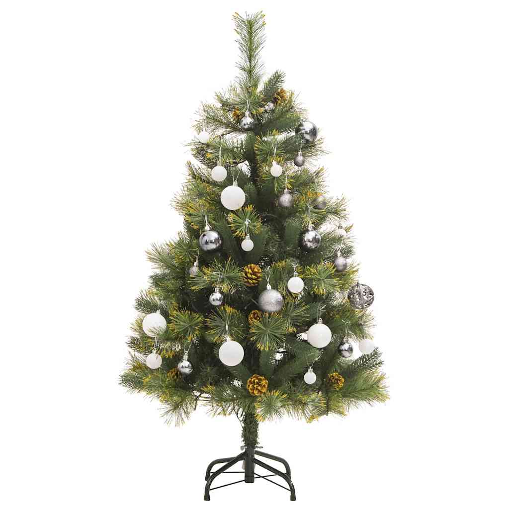 Artificial Hinged Christmas Tree with 150 LEDs & Ball Set 120 cm