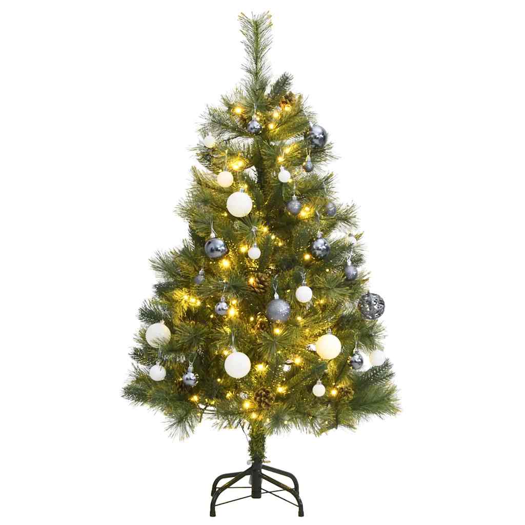 Artificial Hinged Christmas Tree with 150 LEDs & Ball Set 150 cm