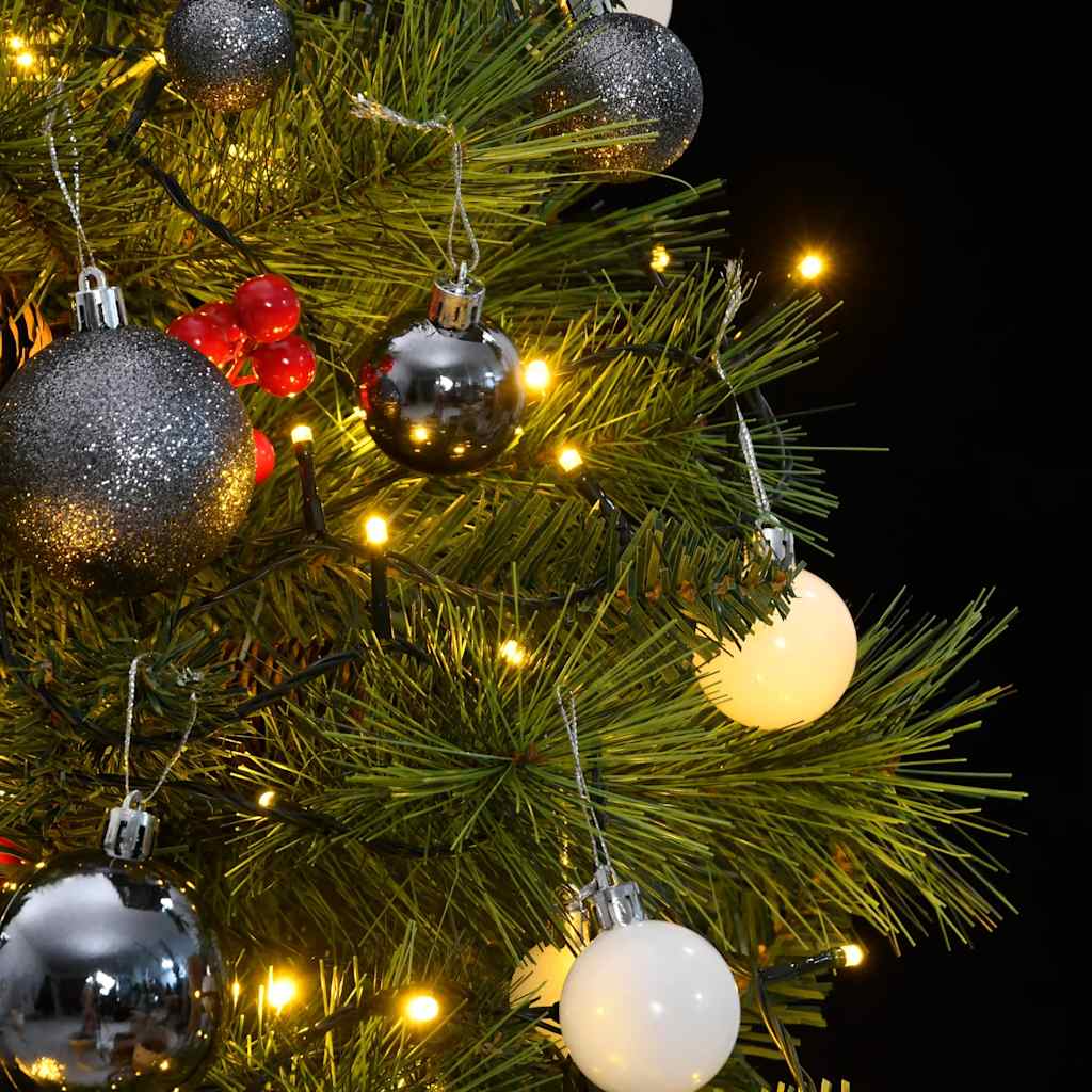 Artificial Hinged Christmas Tree with 150 LEDs & Ball Set 150 cm