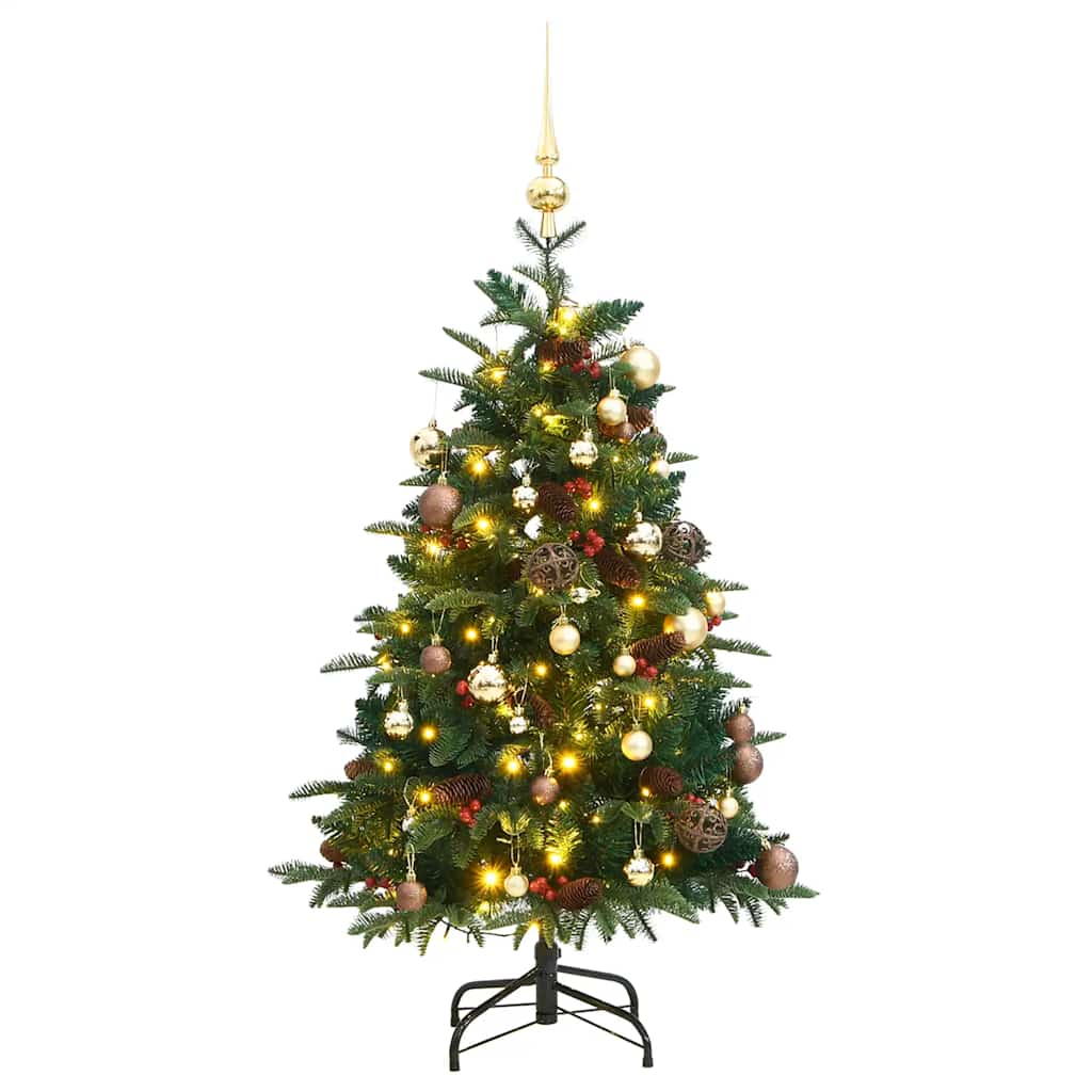 Artificial Hinged Christmas Tree with 150 LEDs & Ball Set 120 cm