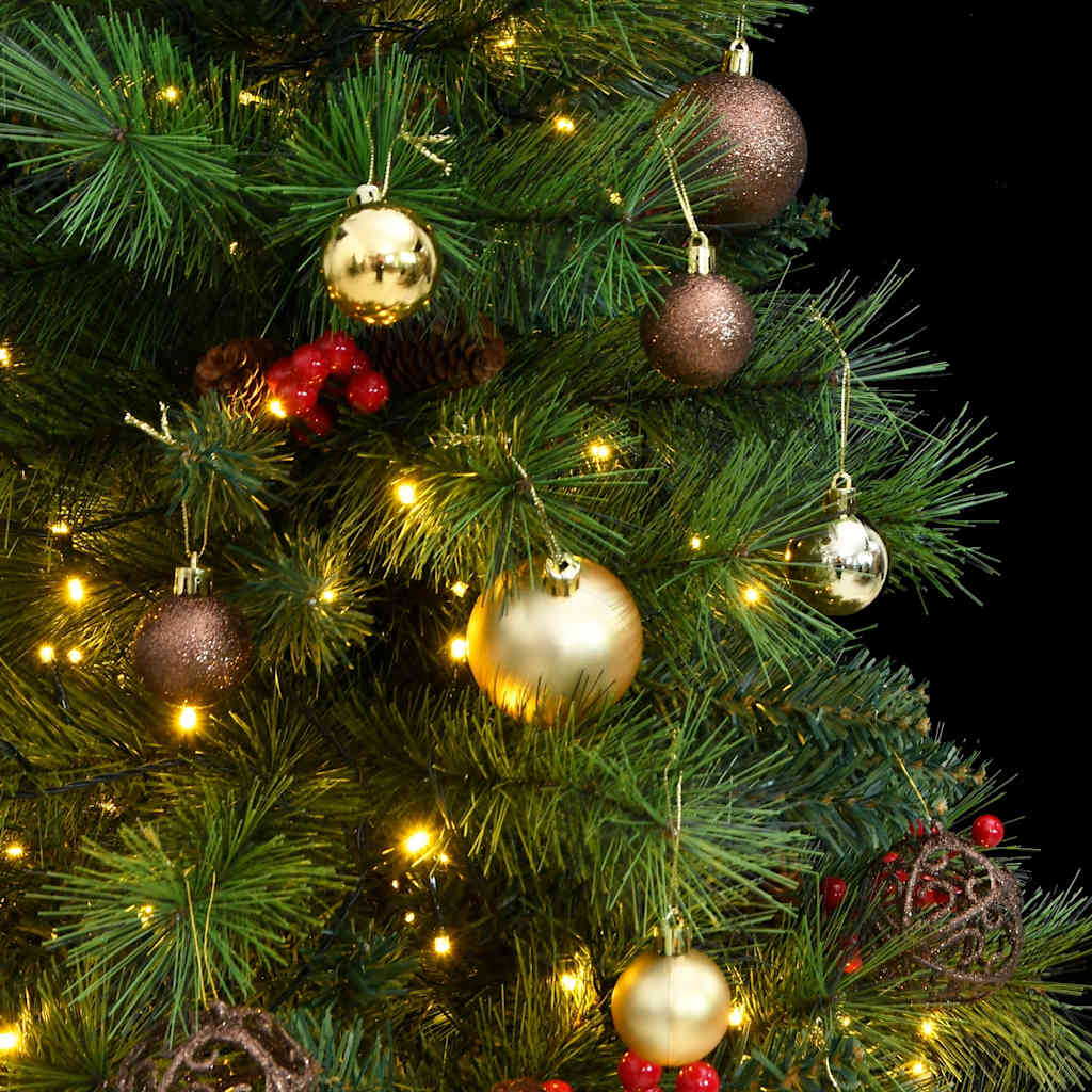Artificial Hinged Christmas Tree with 150 LEDs & Ball Set 120 cm