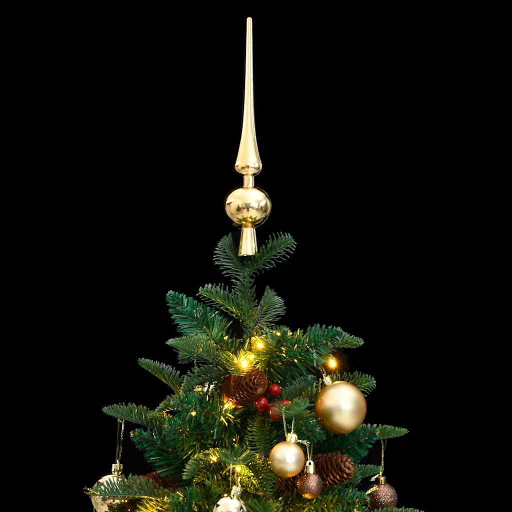 Artificial Hinged Christmas Tree with 150 LEDs & Ball Set 120 cm