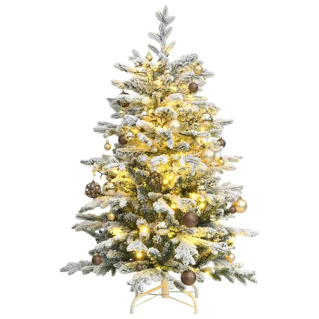 Artificial Hinged Christmas Tree with 150 LEDs & Ball Set 150 cm