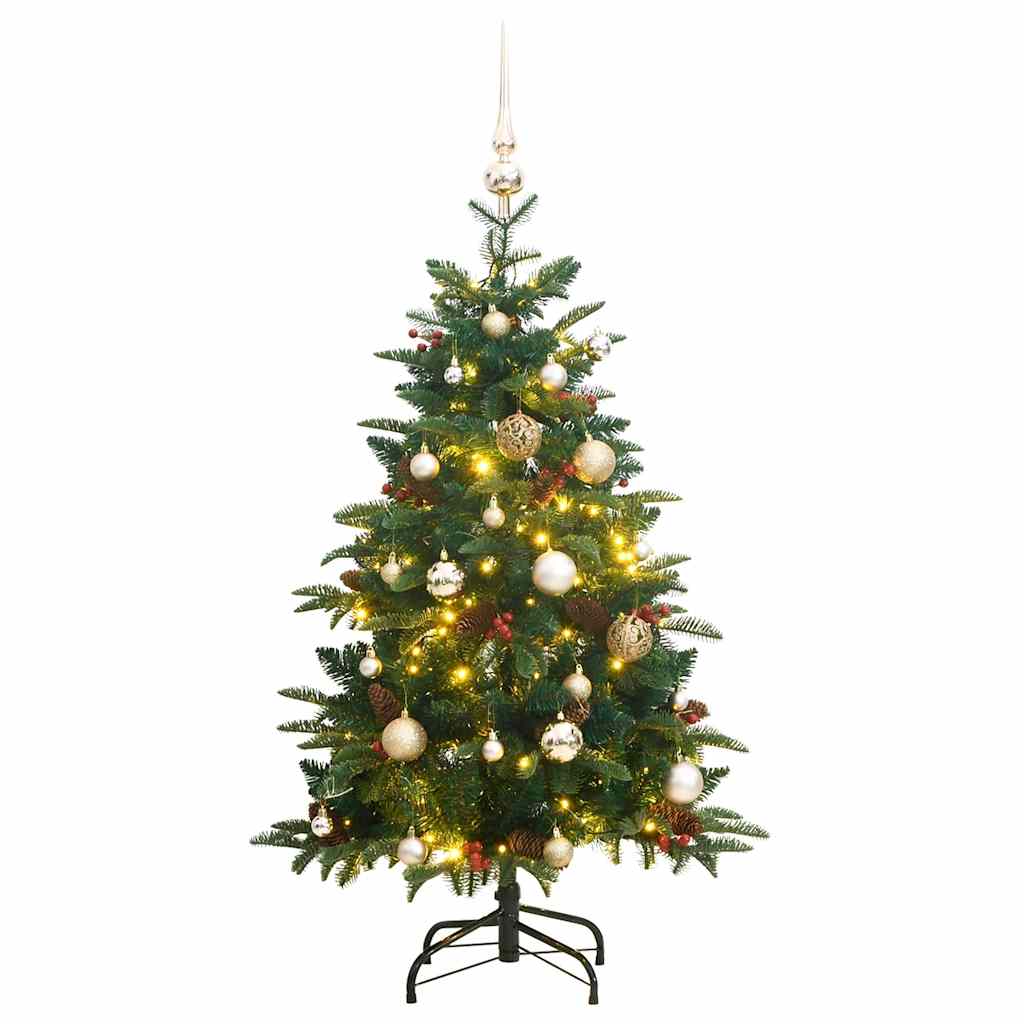 Artificial Hinged Christmas Tree with 150 LEDs & Ball Set 120 cm