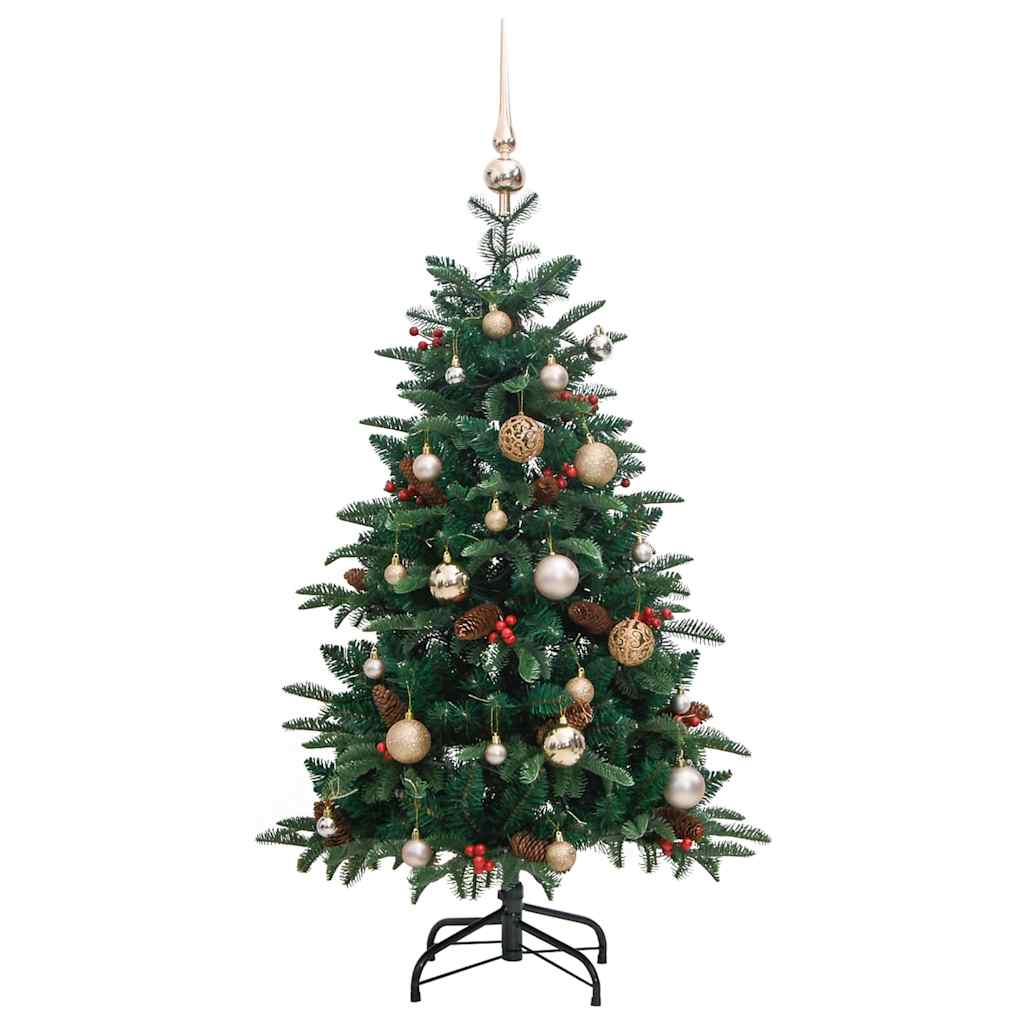 Artificial Hinged Christmas Tree with 150 LEDs & Ball Set 120 cm