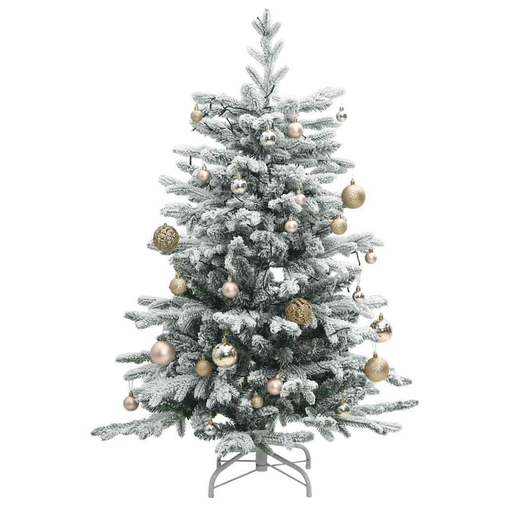 Artificial Hinged Christmas Tree with 150 LEDs & Ball Set 120 cm