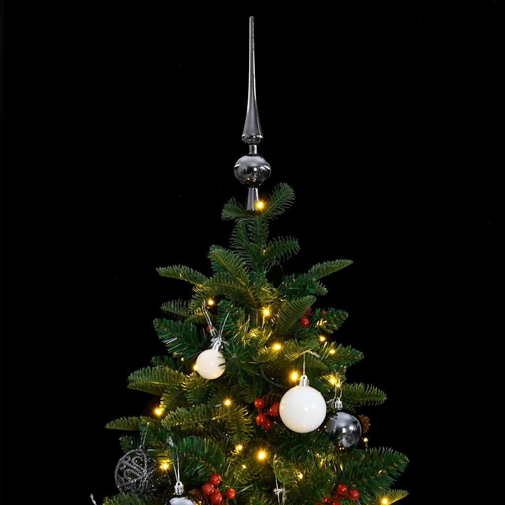 Artificial Hinged Christmas Tree with 150 LEDs & Ball Set 120 cm