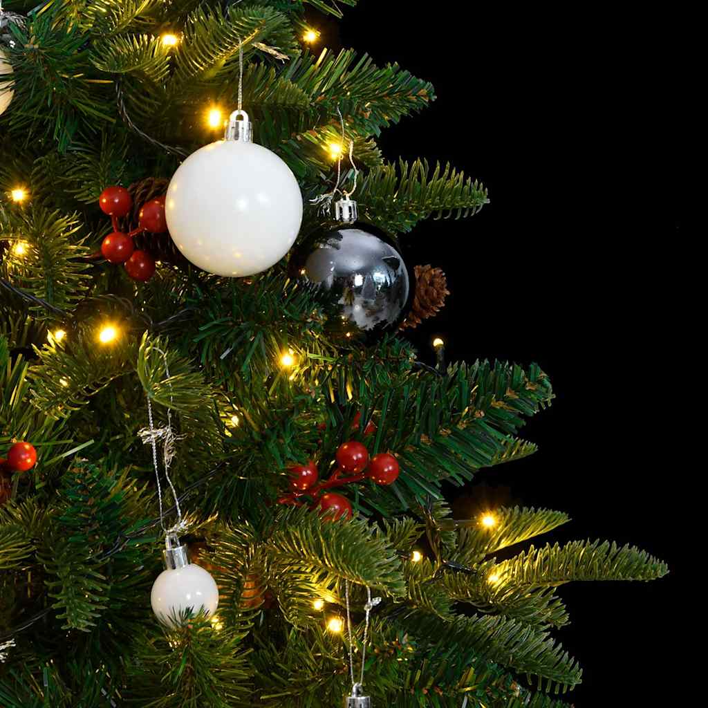 Artificial Hinged Christmas Tree with 150 LEDs & Ball Set 120 cm