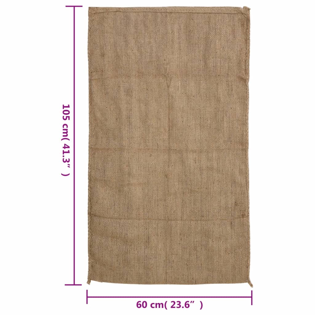 Jute Sacks 10 pcs 60x105 cm 100% Jute 340 gsm