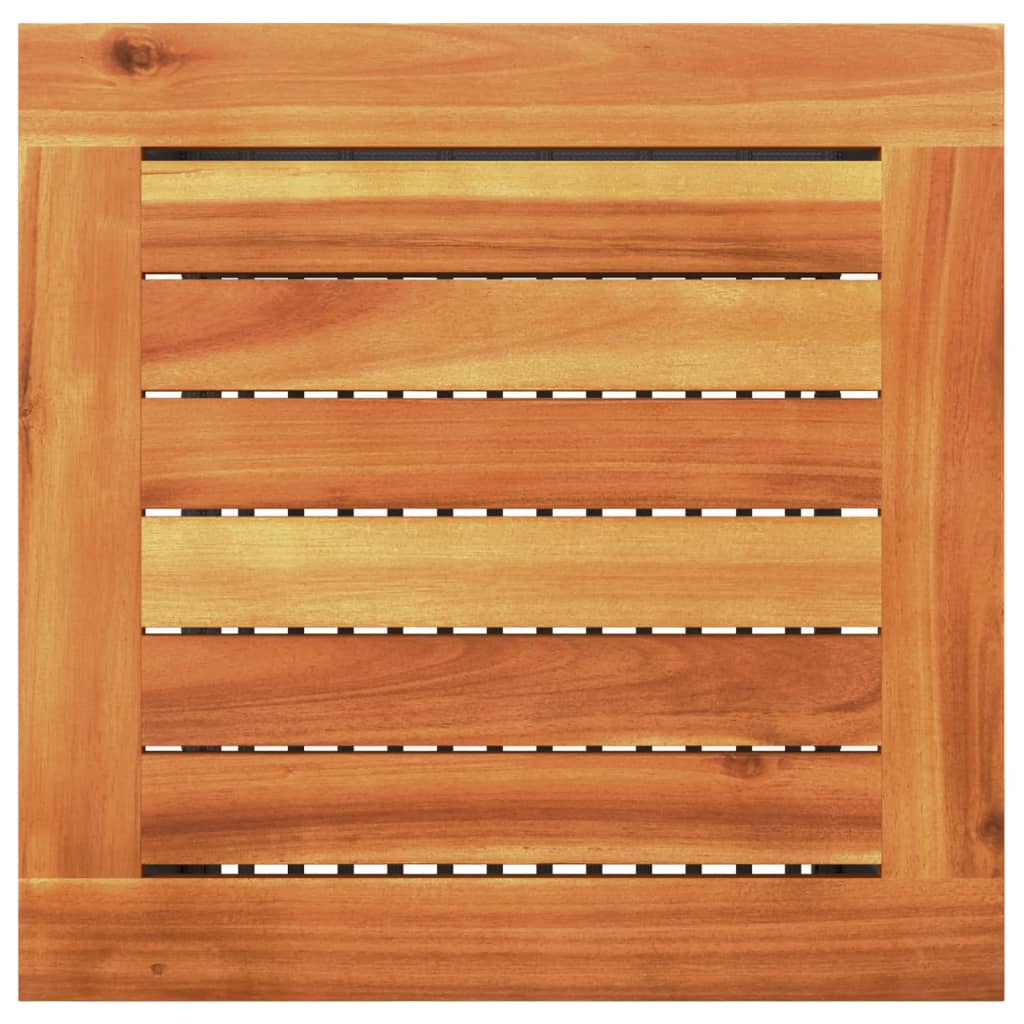 3 Piece Bistro Set with Cushions Black Poly Rattan Acacia Wood