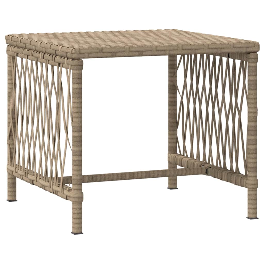 Sun Lounger 3 pcs Poly Rattan Beige and Cream White