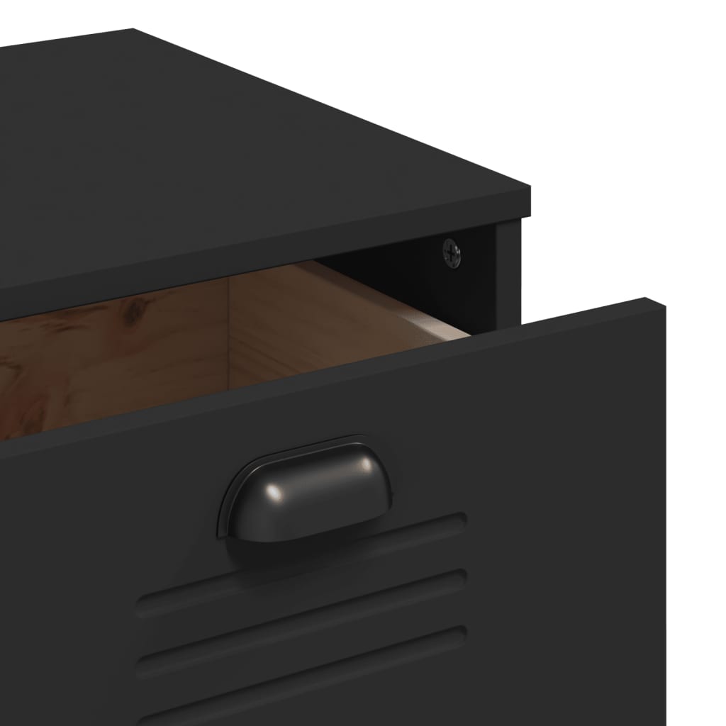 Drawer Cabinet VIKEN Black Engineered Wood