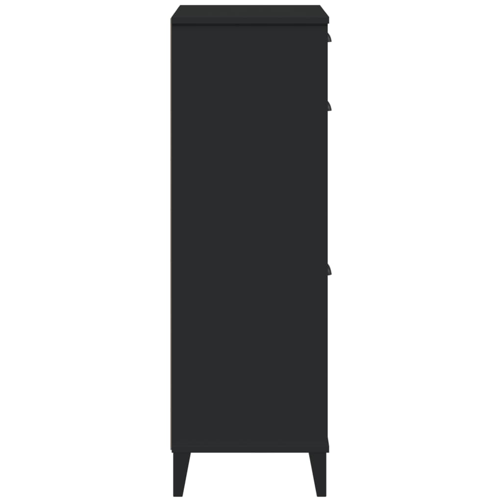 Shoe Cabinet "VIKEN" Black Engineered Wood