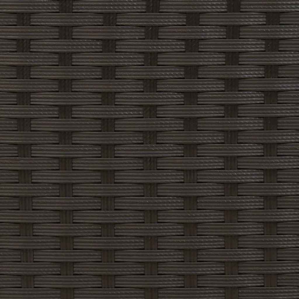 Garden Sofa 2-Seater with Stools Black Poly Rattan