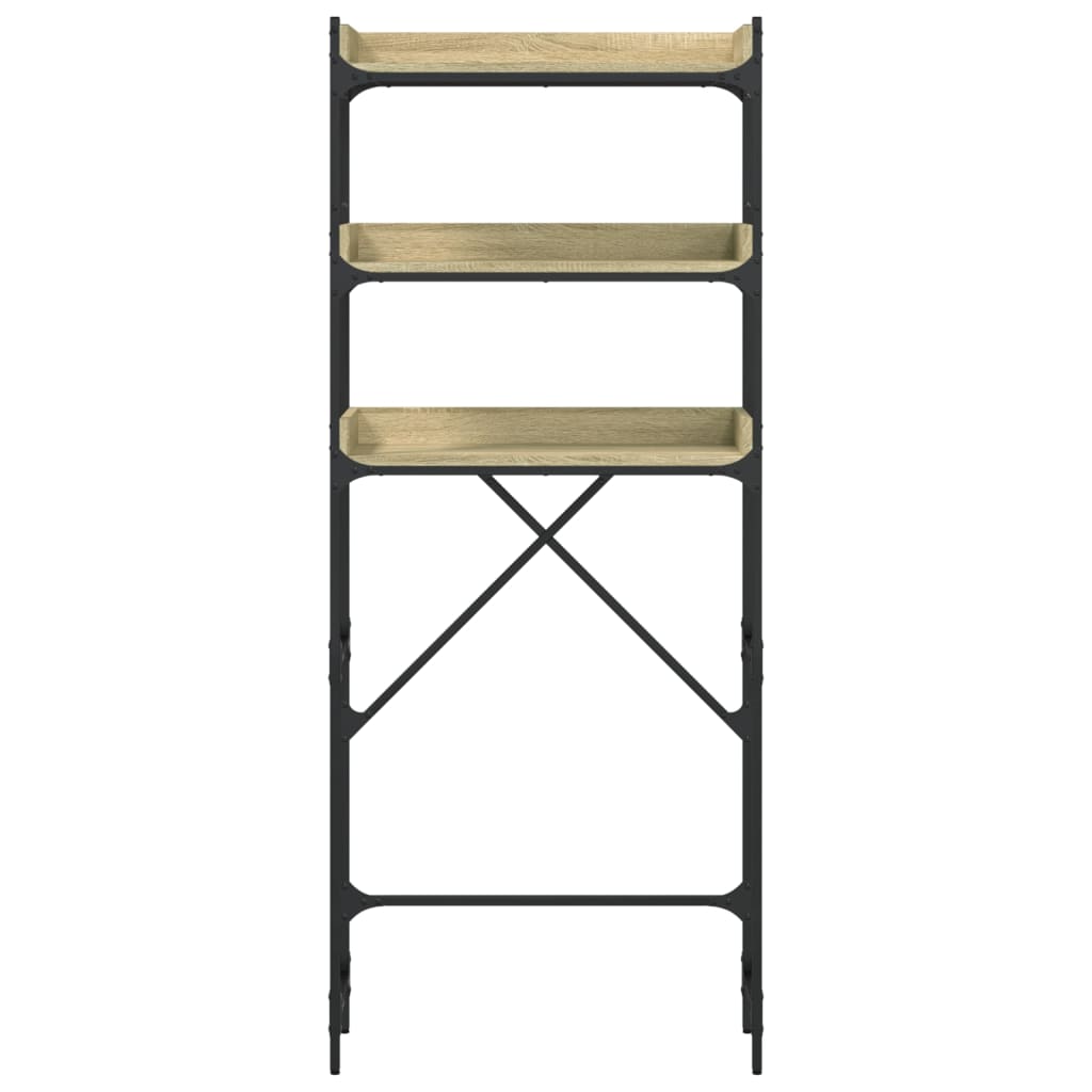 Washing Machine Shelf Sonoma Oak 67x25x163 cm Engineered Wood