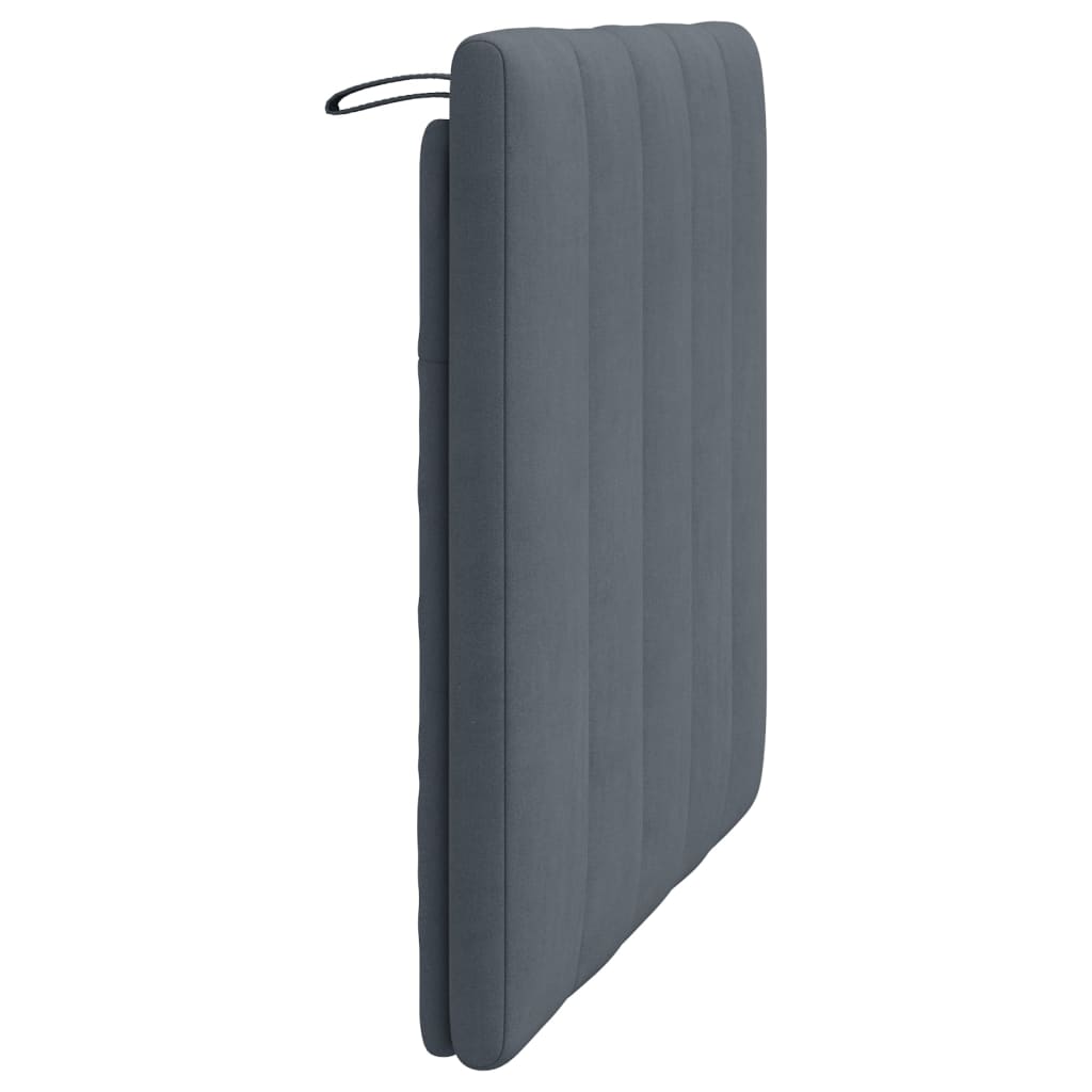 Headboard Cushion "Hanko" Dark Grey 90 cm Velvet