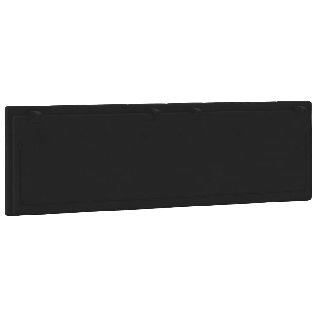 Headboard Cushion "Hanko" Black 153 cm Velvet