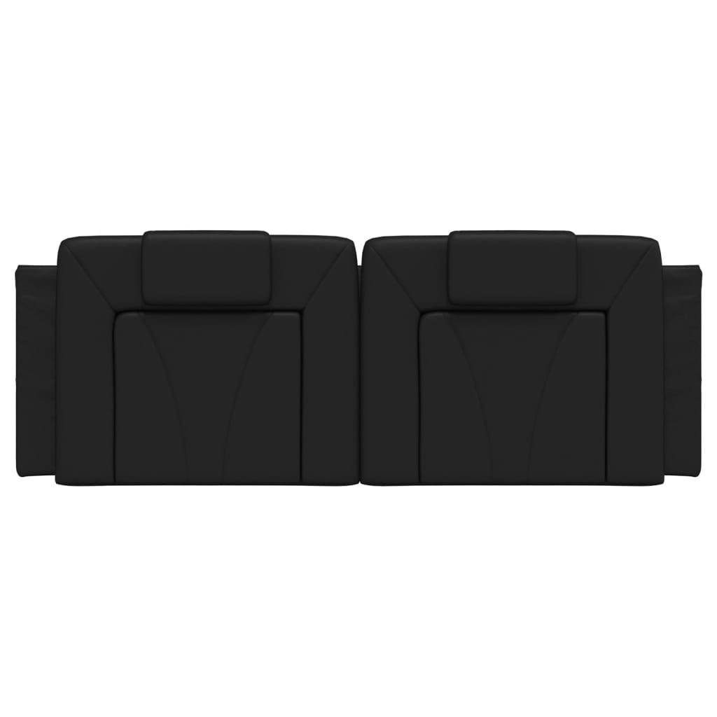Headboard Cushion "Viana" Black 137 cm Double Faux Leather