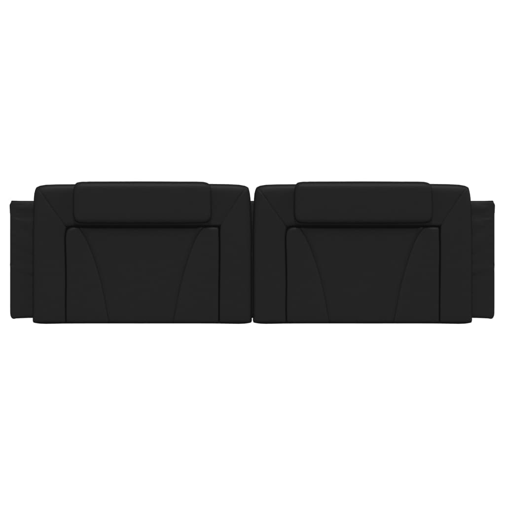 Headboard Cushion "Viana" Black 180 cm Faux Leather
