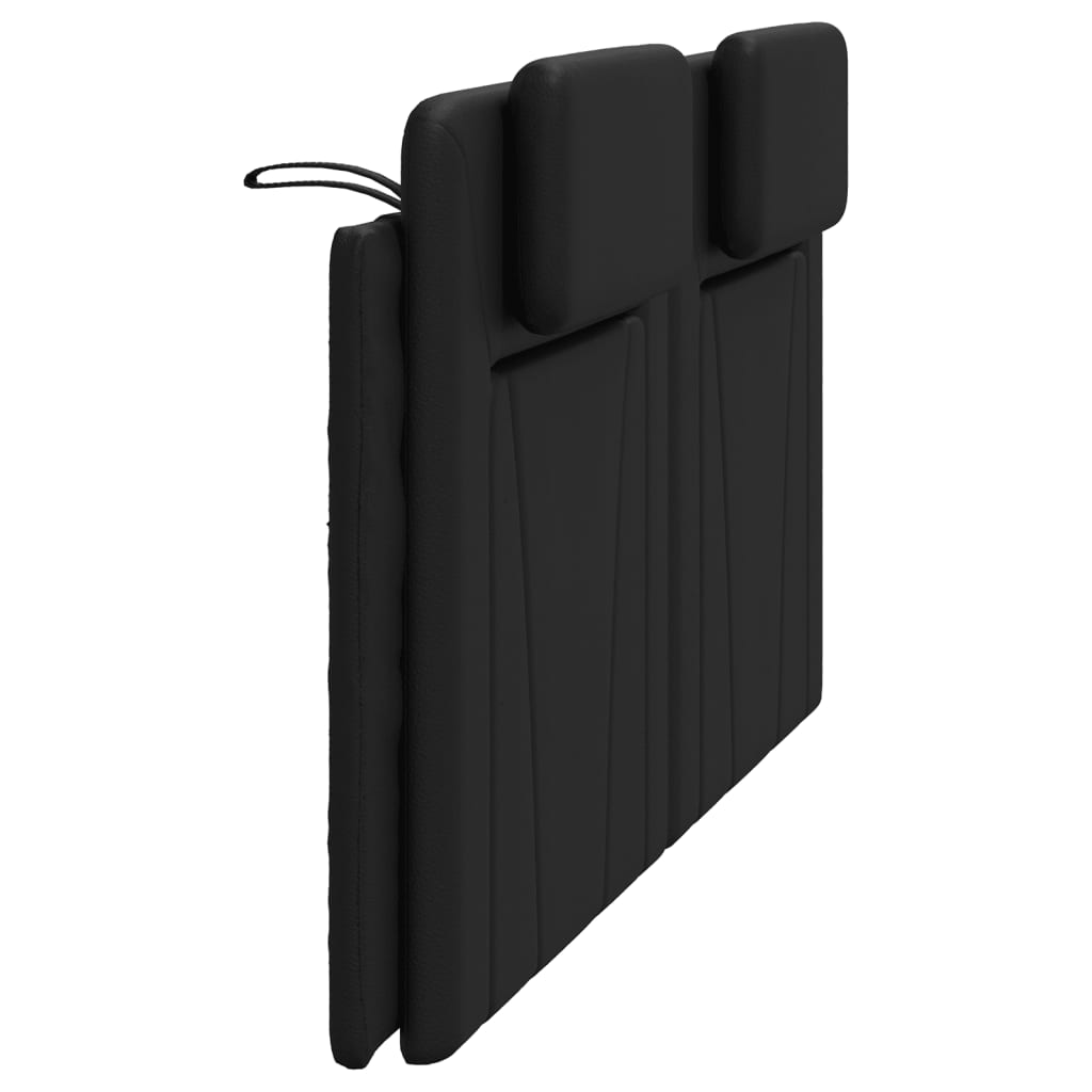 Headboard Cushion "Viana" Black 180 cm Faux Leather