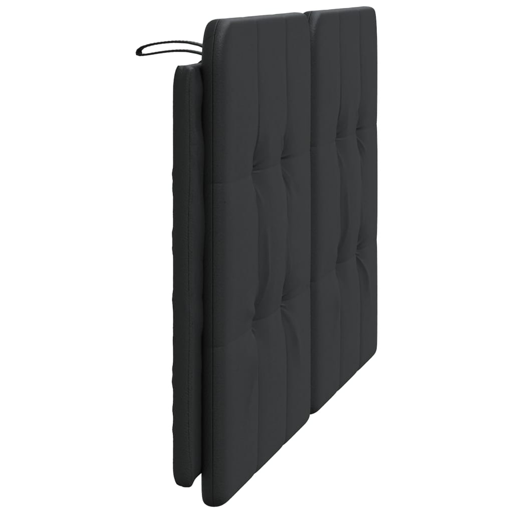 Headboard Cushion "Zadar" Black 137 cm Double Faux Leather