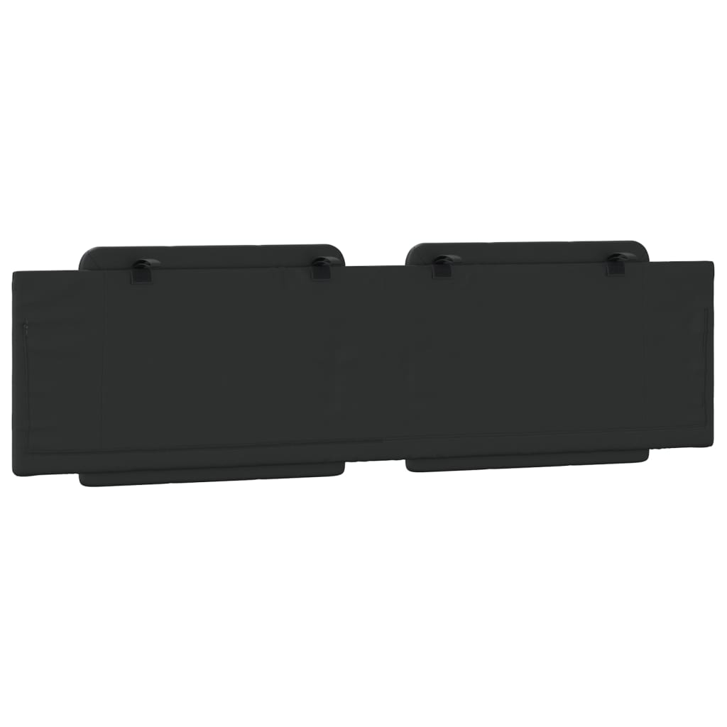 Headboard Cushion "Zadar" Black 180 cm Faux Leather