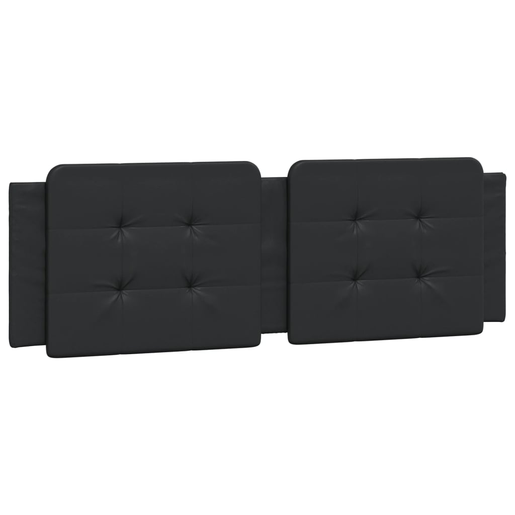 Headboard Cushion "Zadar" Black 153 cm Faux Leather