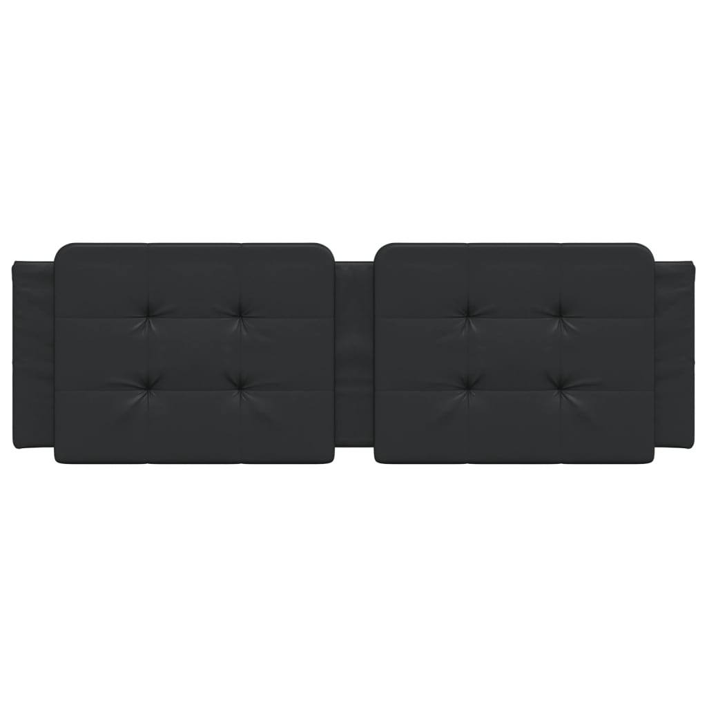 Headboard Cushion "Zadar" Black 153 cm Faux Leather