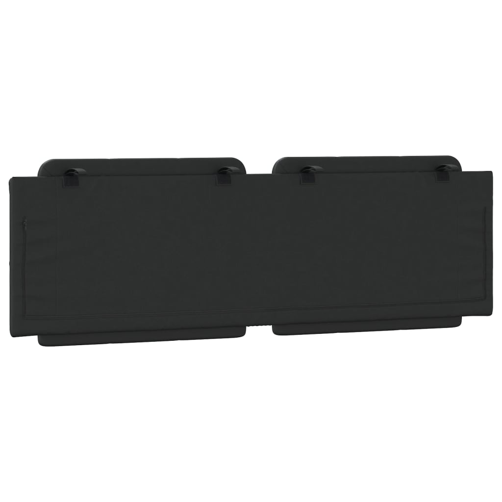 Headboard Cushion "Zadar" Black 153 cm Faux Leather