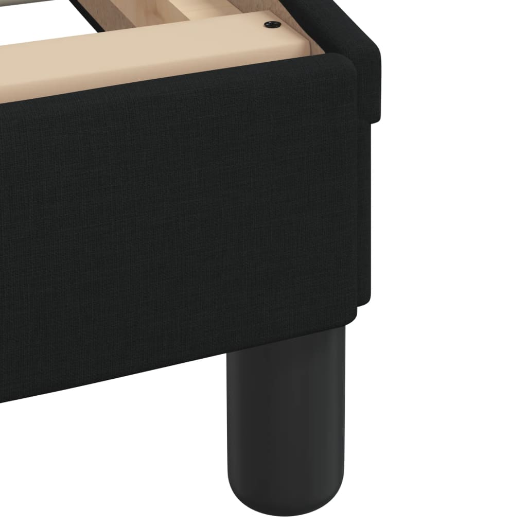 Bed Frame without Mattress "Hvar" Black 90x190 cm Fabric