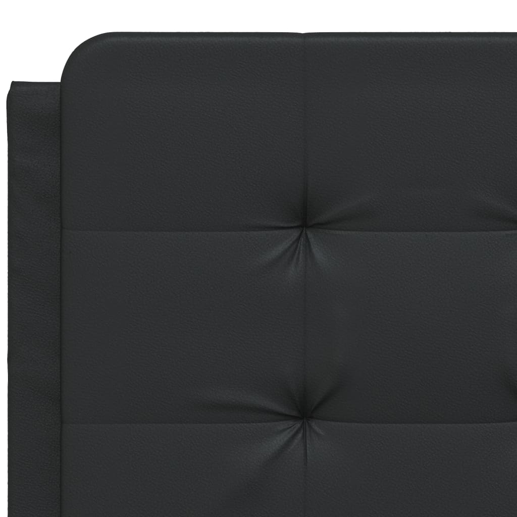 Bed Frame without Mattress "Zadar" Black 137x190 cm Double Faux Leather