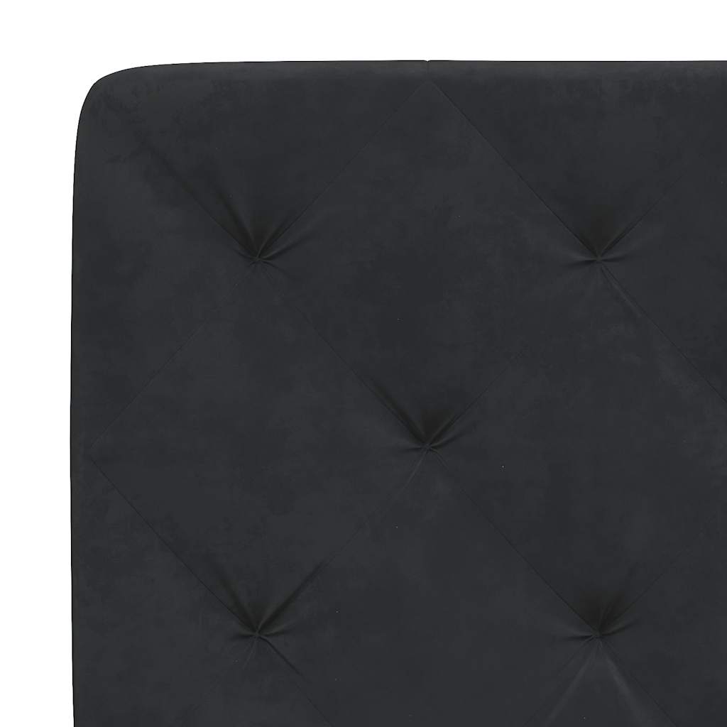 Bed Frame without Mattress Black 107x203 cm King Single Velvet