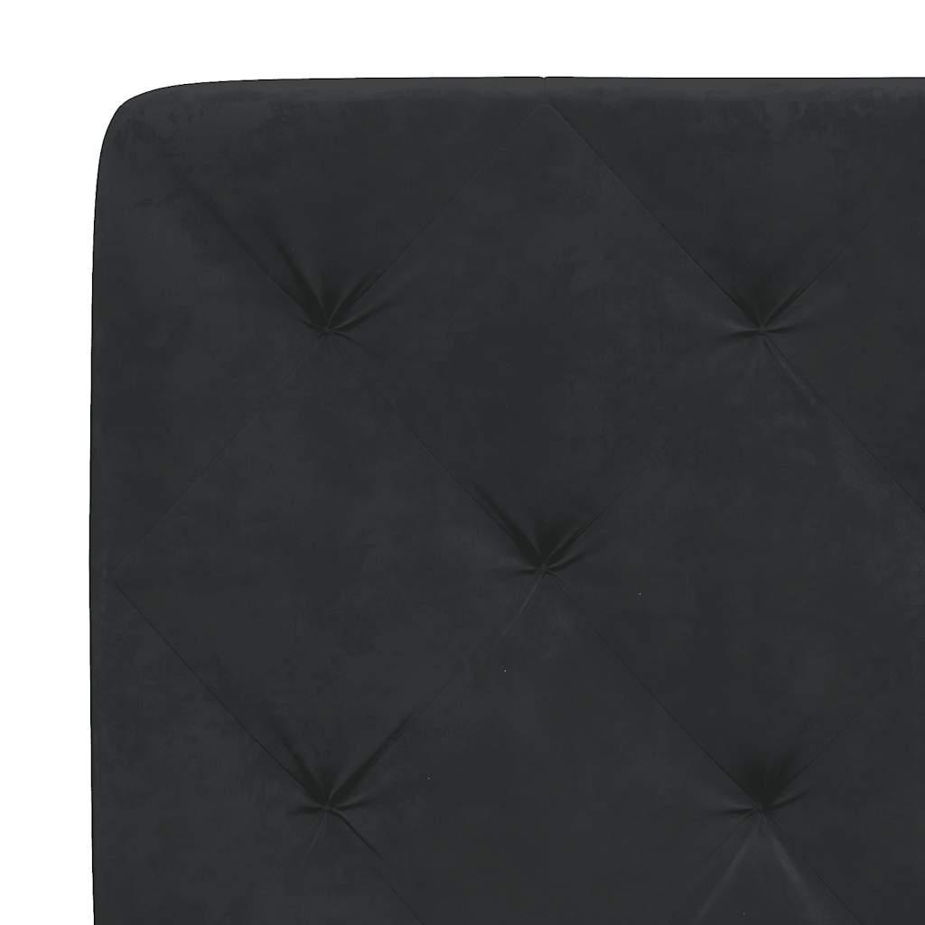 Bed Frame without Mattress Black 137x190 cm Velvet