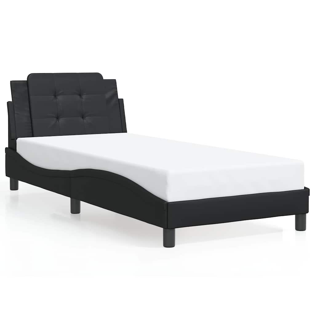 Bed Frame without Mattress "Zadar" Black 107x203 cm King Single Fabric