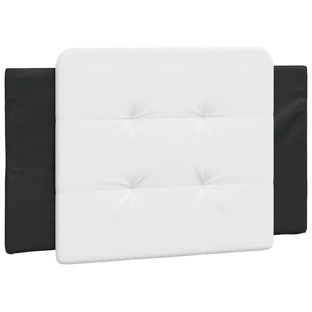 Bed Frame without Mattress "Zadar" Black and White 107x203 cm King Single Fabric