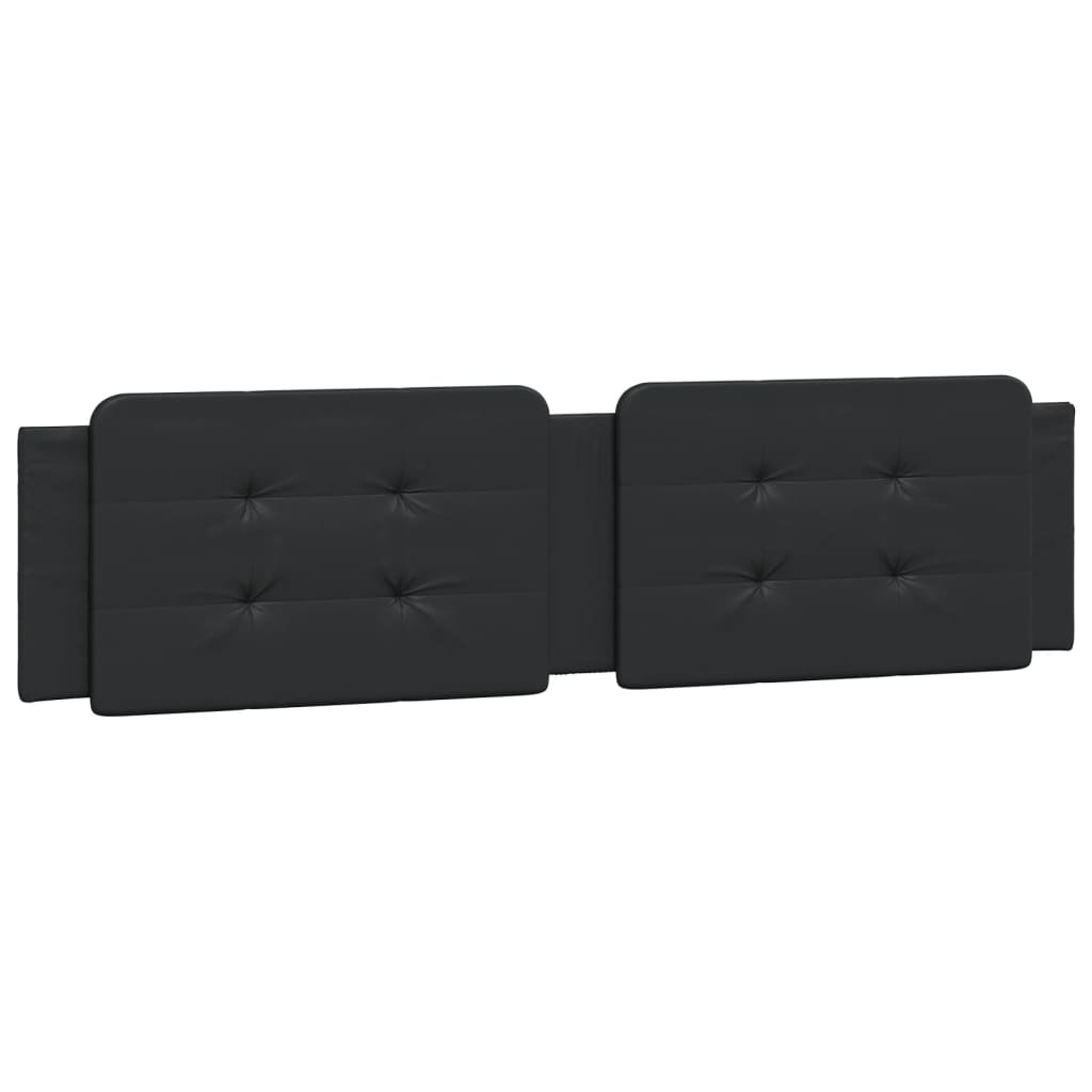 Bed Frame with LED without Mattress "Zadar" Black 152x203 cm