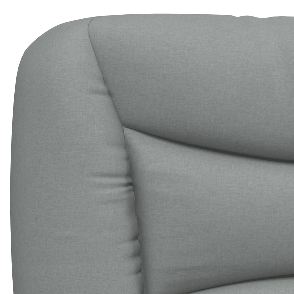 Bed Frame with LED without Mattress "Hvar" Dark Grey 180x200 cm King Fabric
