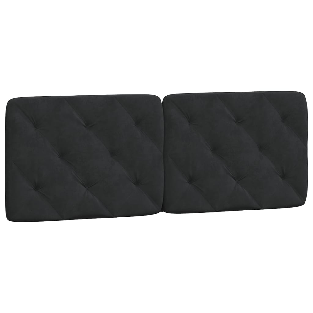 Bed Frame with LED without Mattress Black 137x190 cm Velvet