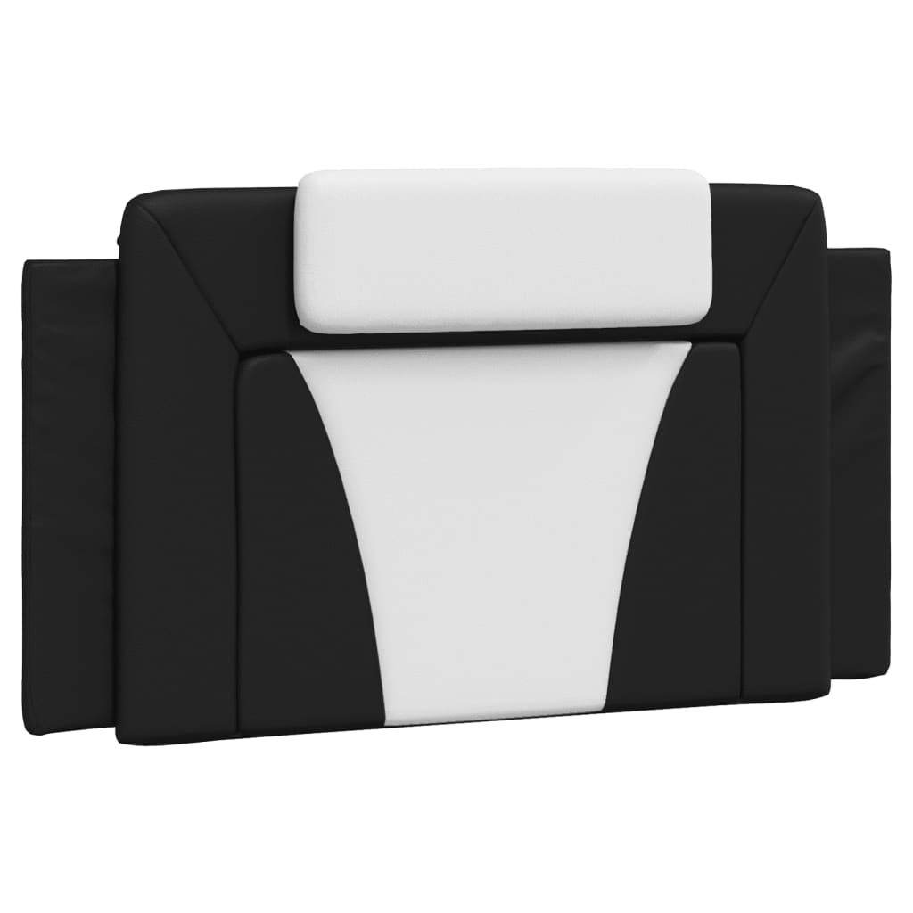 Bed Frame "Viana" with LED without Mattress Black and White 107x203 cm