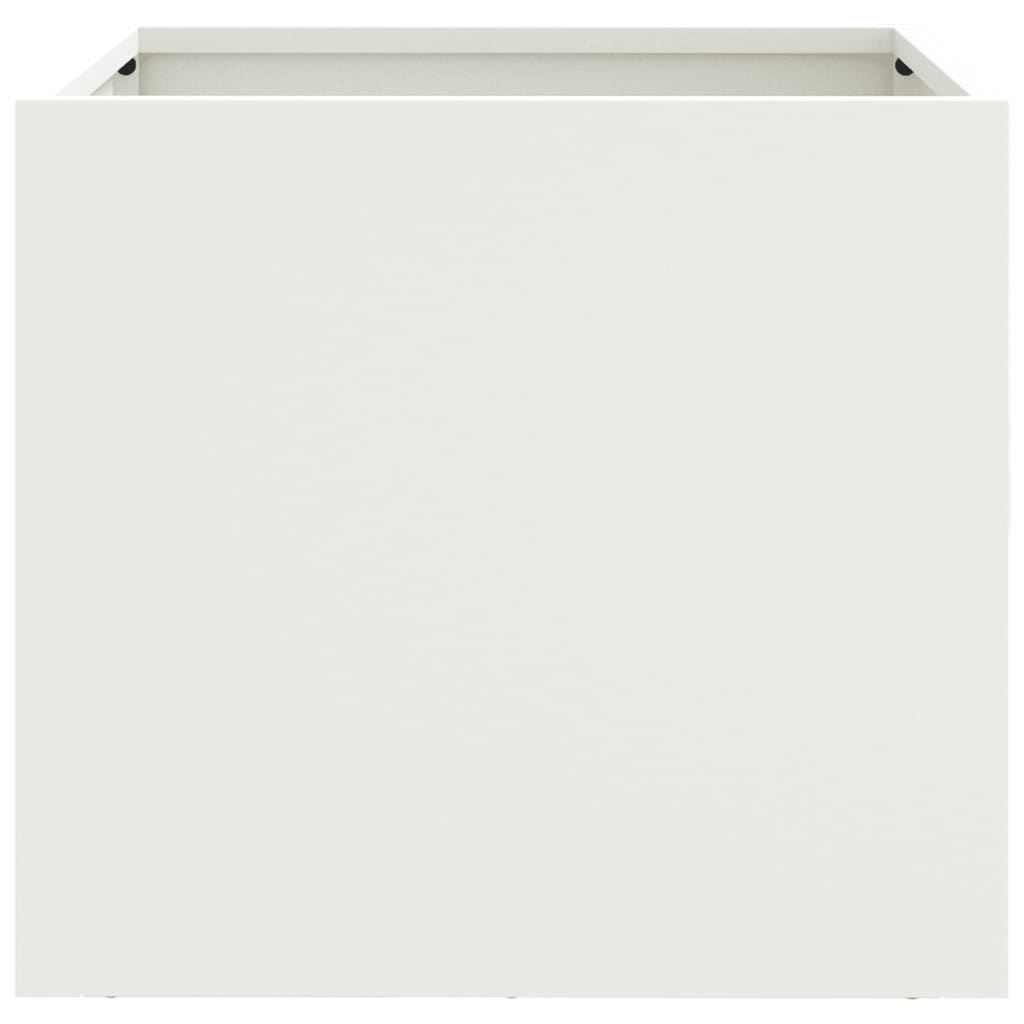 Planters 2 pcs White 32x30x29 cm Steel