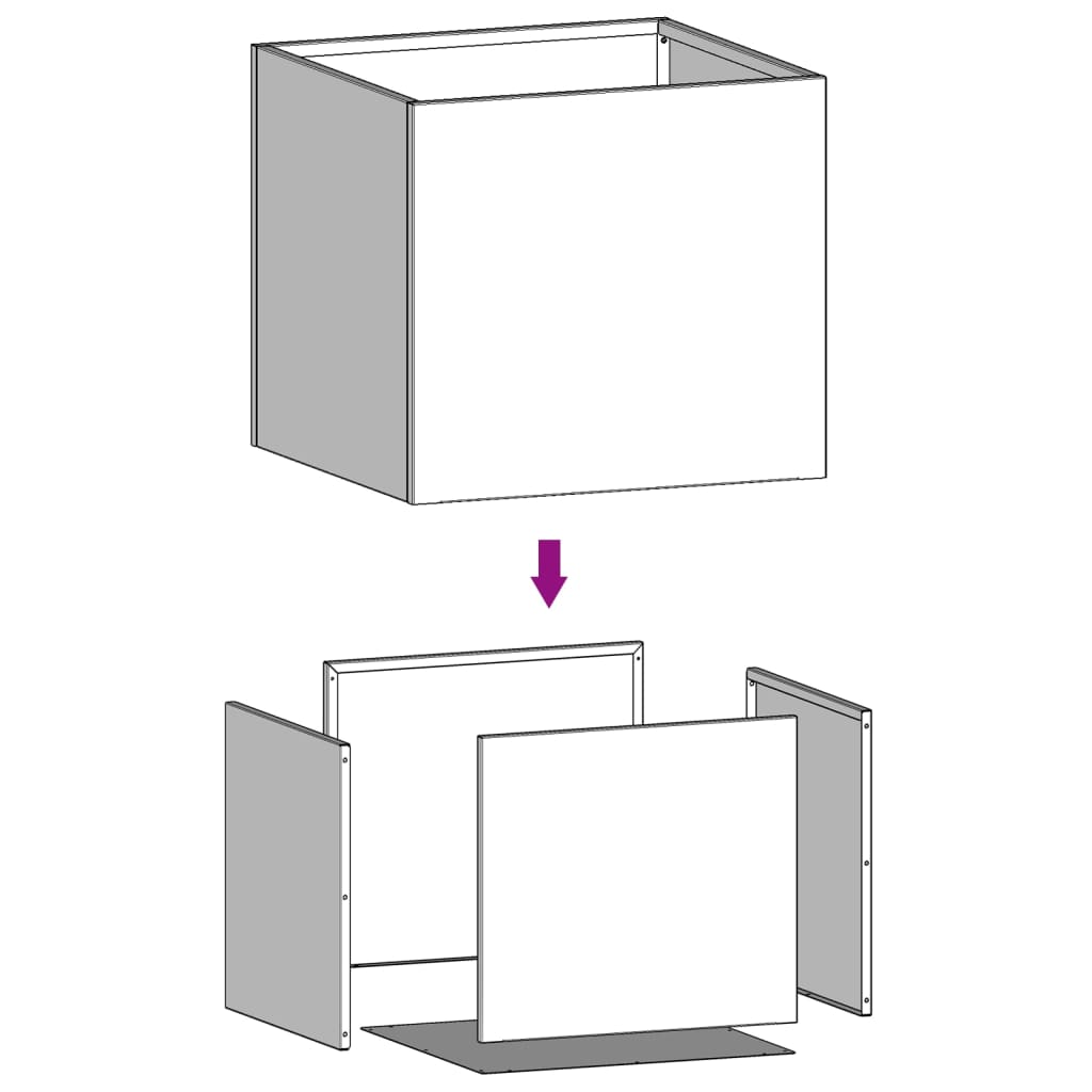 Planters 2 pcs White 32x30x29 cm Steel