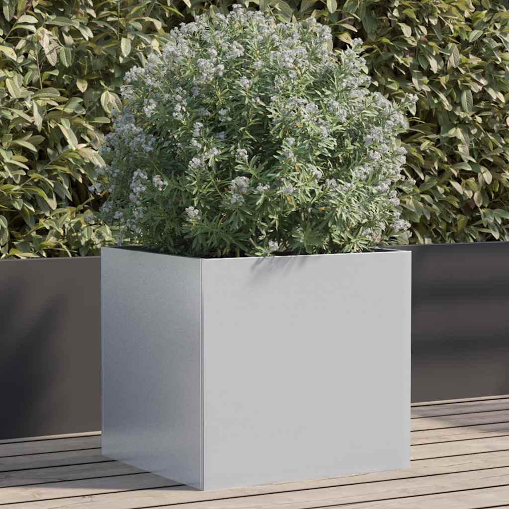 Planter Silver 42x40x39 cm Galvanised Steel