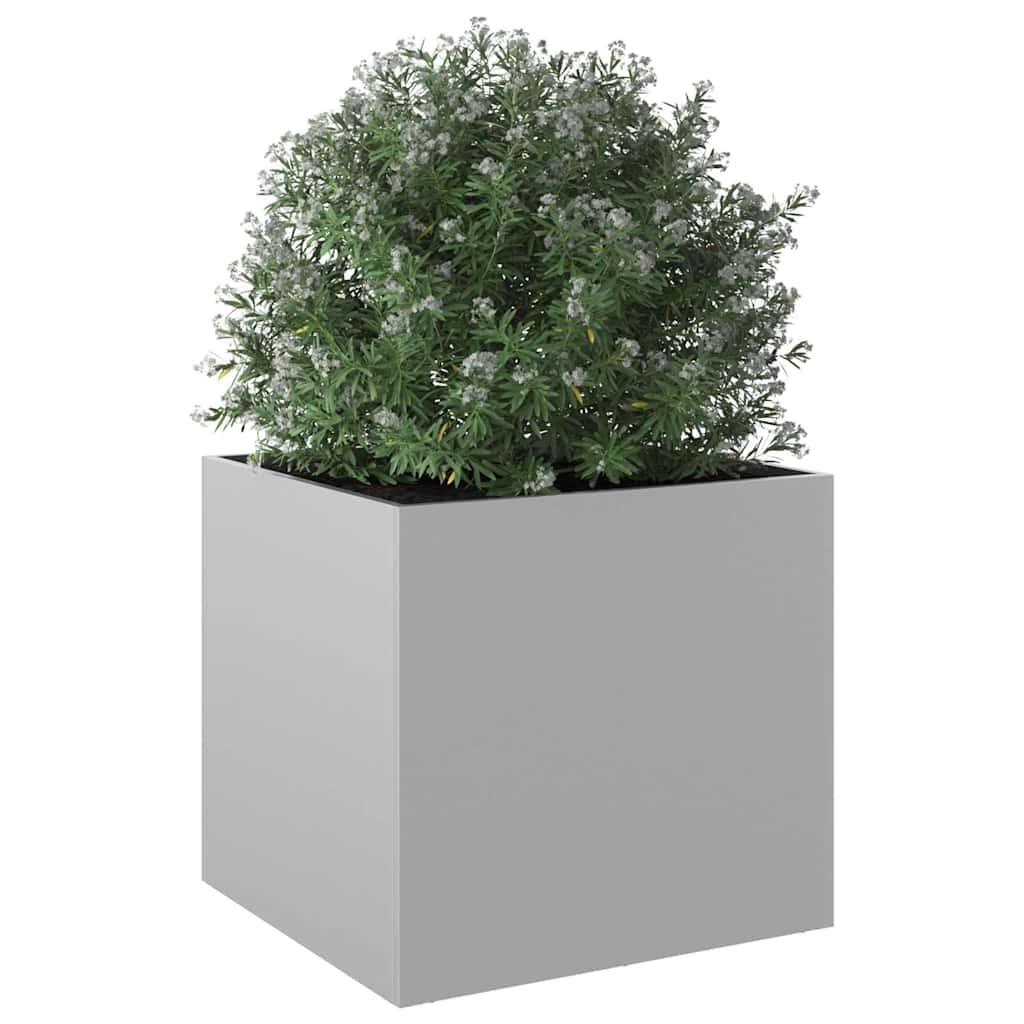 Planter Silver 49x47x46 cm Galvanised Steel