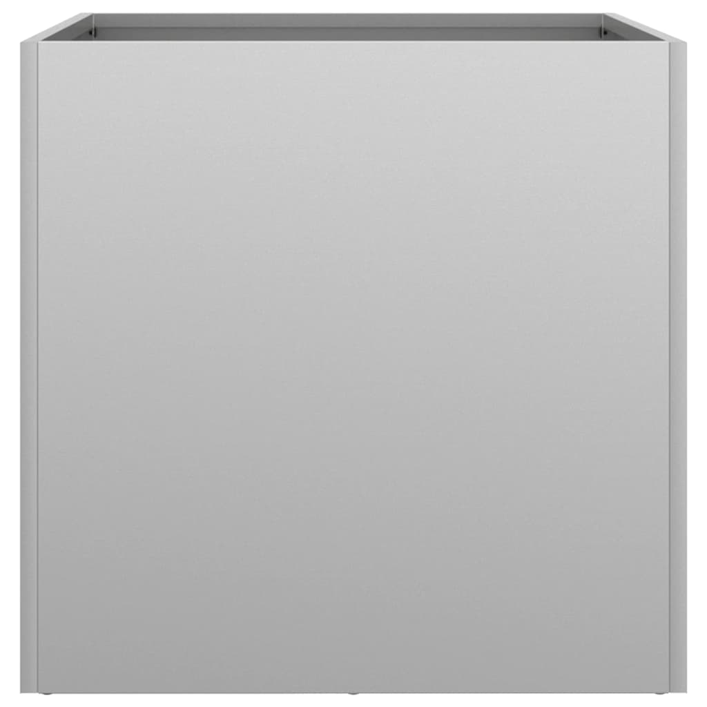 Planters 2 pcs Silver 49x47x46 cm Galvanised Steel